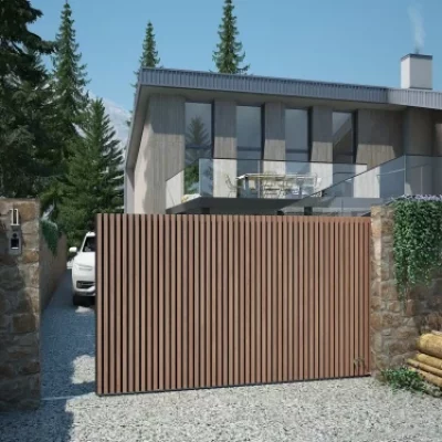 portail coulissant tasseau bois