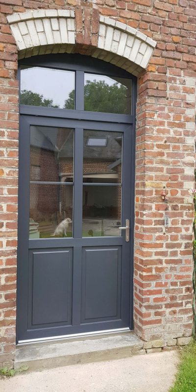 porte entree vitree ral 7016